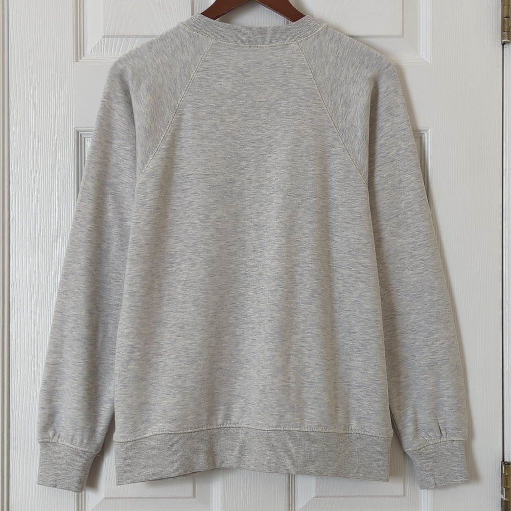 Anthropologie Saddle Up! Graphic Relaxed Fit Crewneck Sweatshirt Heather Gray S - Picture 10 of 12